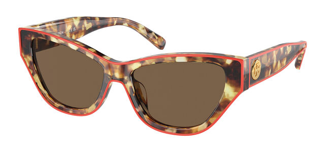 Tory Burch TY7206U 200073 Cat Eye Tortoise Coral Sunglasses  display picture 2