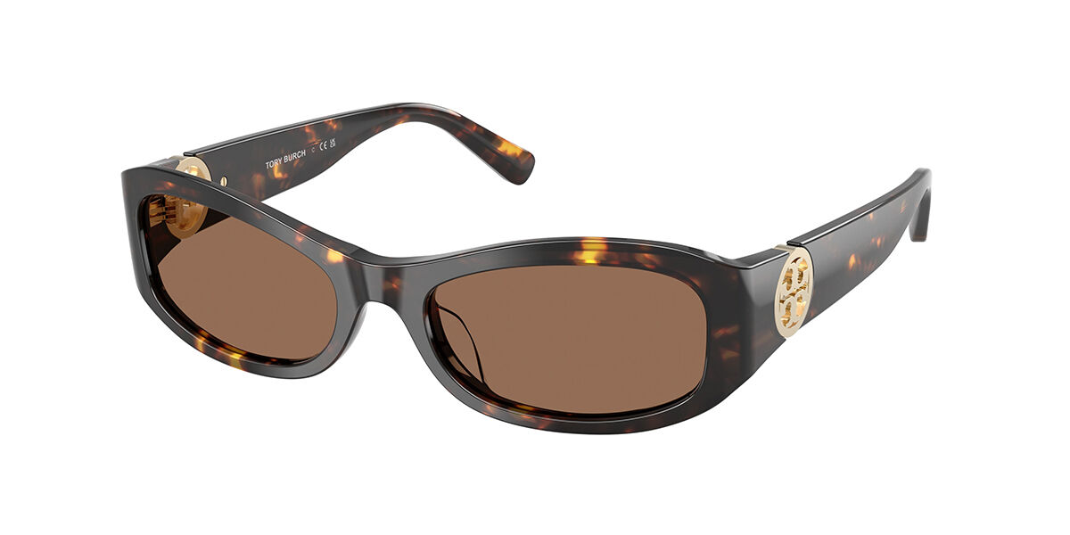 Tory Burch TY7229U 198173 Rektangel Brown Tortoise solglasögon ...