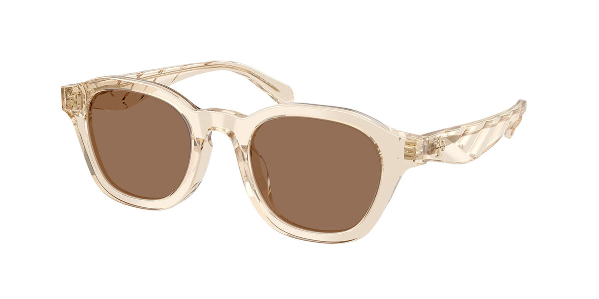 Tory Burch TY7235D Asian Fit 197773 スクエア Transparent Beige サングラス ...