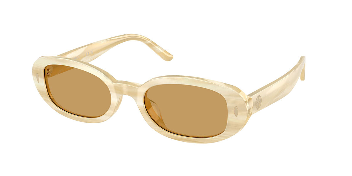 Tory Burch Ty7241d Asian Fit 195073 Women's Sunglasses White Size 52 In Horn Effect Ivory