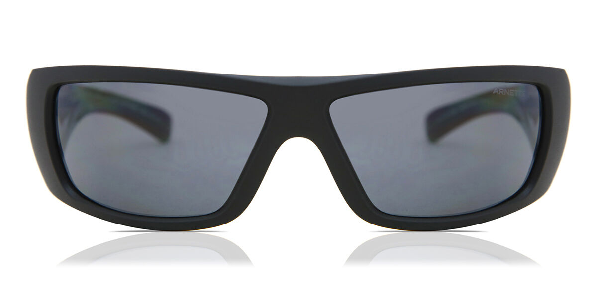 Arnette Gafas de sol polarizadas Envolvente borde completo marco negro y lentes negras 