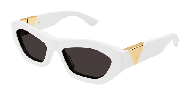 Bottega Veneta BV1221S 004 Geometric White Sunglasses  display picture 3