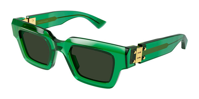 Bottega Veneta BV1230S 002 Square Green Sunglasses 
