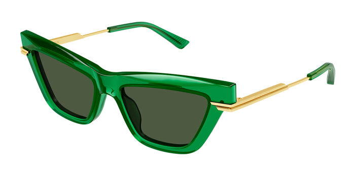 NEW BOTTEGA VENETA BV1241S 002 SUNGLASSES WOMEN CA EYE BOTTEGA VENETA BV1241S Bottega Veneta BV1241S Cat Eye Sunglasses in Green  main image 3