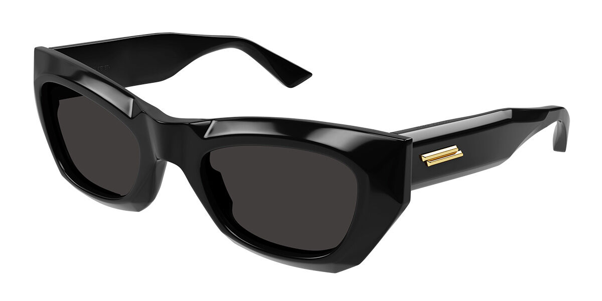 Bottega Veneta® Women's Soft Recycled Acetate Square Sunglasses in Black /  Grey. Shop online now.