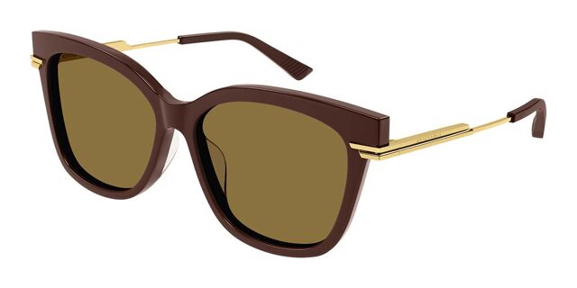 Bottega Veneta BV1296SA Asian Fit 004 Square Burgundy/Gold  display picture 1