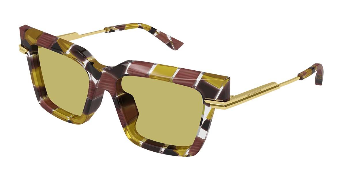 サングラス BOTTEGA VENETA Woman Sunglasses Multicolor BV1242S 005 BV1242S sunglasses Multicolor Yellow | SmartBuyGlasses US