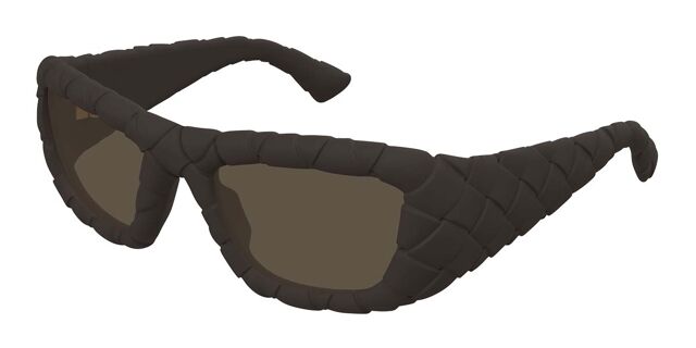 Bottega Veneta BV1303S 007 Rectangle Pattern/Brown 