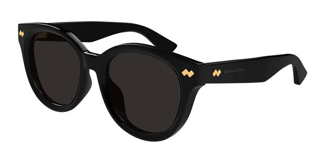 Bottega Veneta BV1352SK Asian Fit 001 Oval Black Sunglasses  display picture 1
