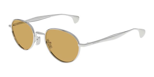 Bottega Veneta BV1396S 001 Oval Silver Sunglasses  display picture 3