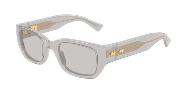 Bottega Veneta Transparent Gray Sunglasses Bottega Veneta BV0151S 003 Shiny Transparent Grey/Brown Lens  main image 2