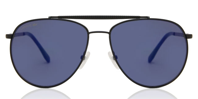 Lacoste L177S Black New Women\'s Aviator Sung… Lacoste Pilot Unisex Black Sunglasses Frame/Blue Lens main image 4