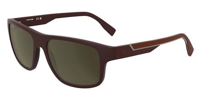 Lacoste L6057S 601 Square Matte Burgundy Sunglasses  display picture 3