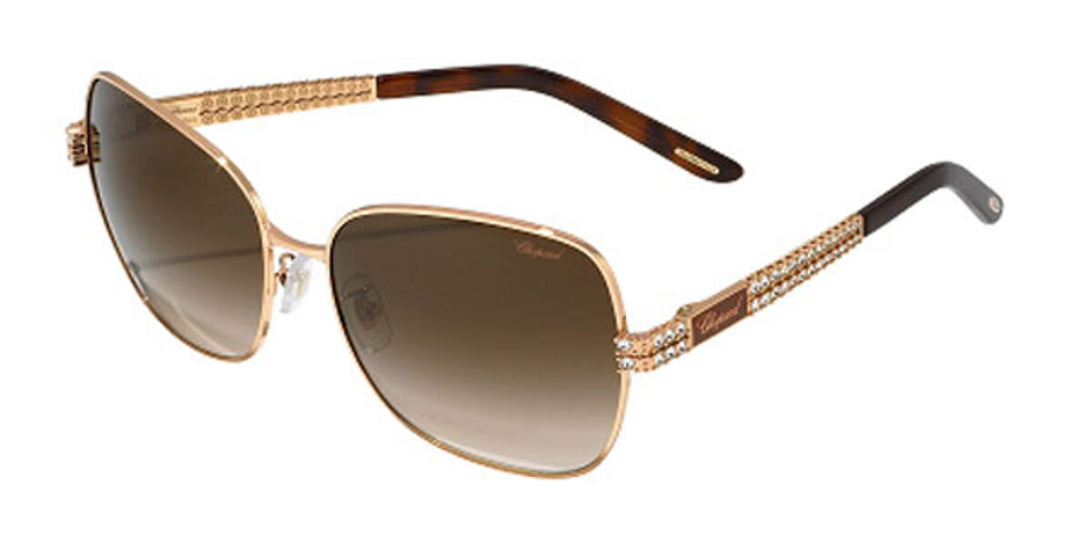 Chopard SCHB25S 08MZ Sunglasses in Gold | SmartBuyGlasses USA