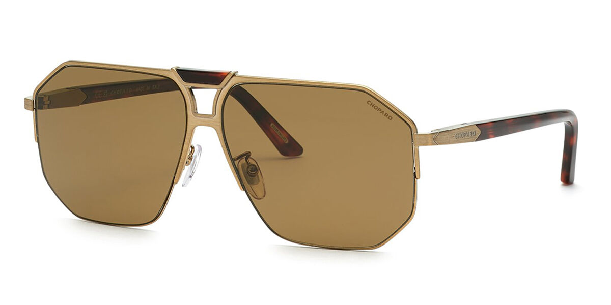 Photos - Sunglasses Chopard SCHG61 Polarized 8TSP Men's  Gold Size 62 