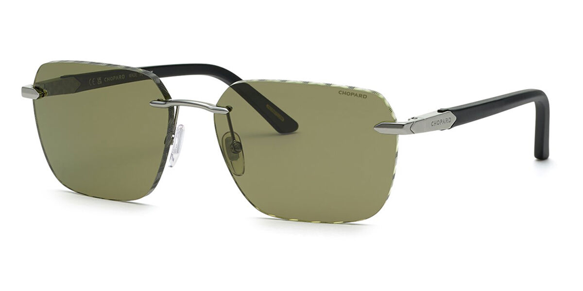 Photos - Sunglasses Chopard SCHG62 Polarized 509P Men's  Silver Size 61 