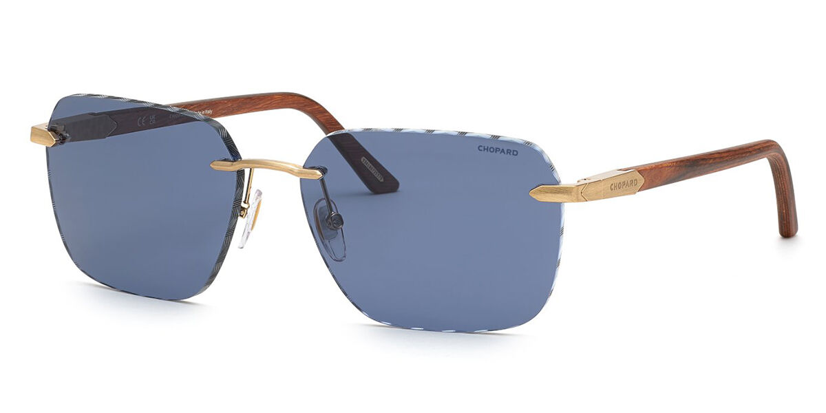 Photos - Sunglasses Chopard SCHG62V Polarized 383P Men's  Gold Size 61 