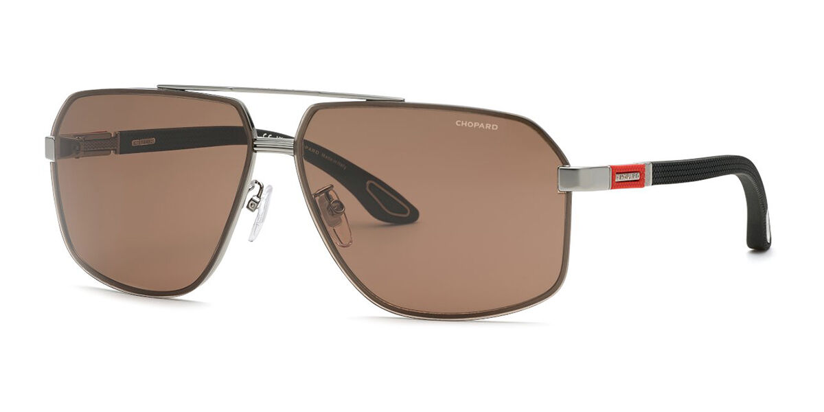 Chopard SCHG89 0509 Men's Sunglasses Silver Size 66
