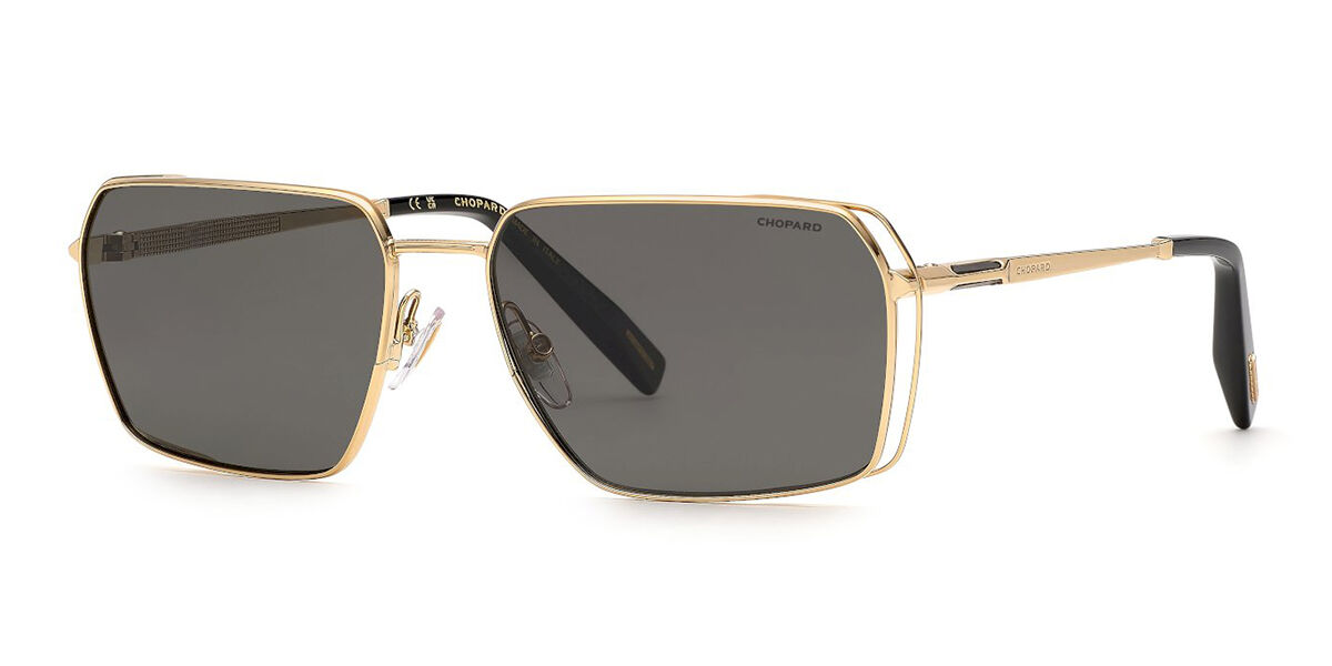 Photos - Sunglasses Chopard SCHG90 Polarized 300P Men's  Gold Size 60 