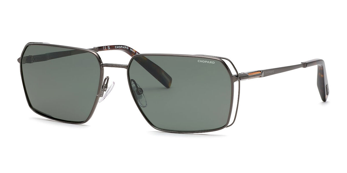 Photos - Sunglasses Chopard SCHG90 Polarized 568P Men's  Gunmetal Size 60 