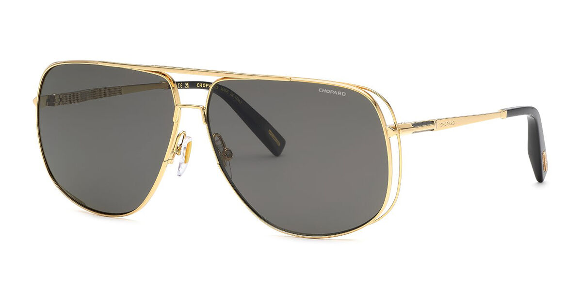 Photos - Sunglasses Chopard SCHG91 Polarized 300P Men's  Gold Size 65 