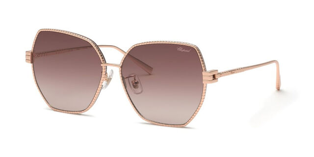 Chopard SCHL28M 08FC Cat Eye Shiny Copper Gold Sunglasses  display picture 1