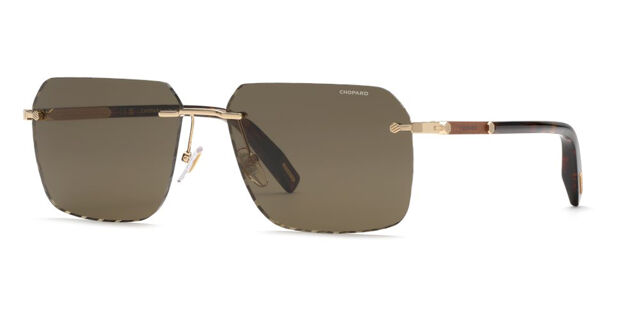 Chopard SCHL75 300V Square Shiny Rose Gold Sunglasses  display picture 3