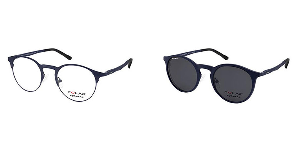 Polar PL 453 With Clip-On Polarized 20 Occhiali da Sole Matte Blue |  SmartBuyGlasses Italia