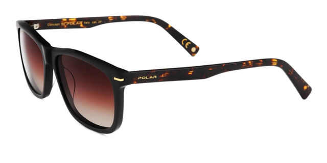 Lunettes de Soleil Polar GOLD 114 477 Shiny Black EasyLunettes