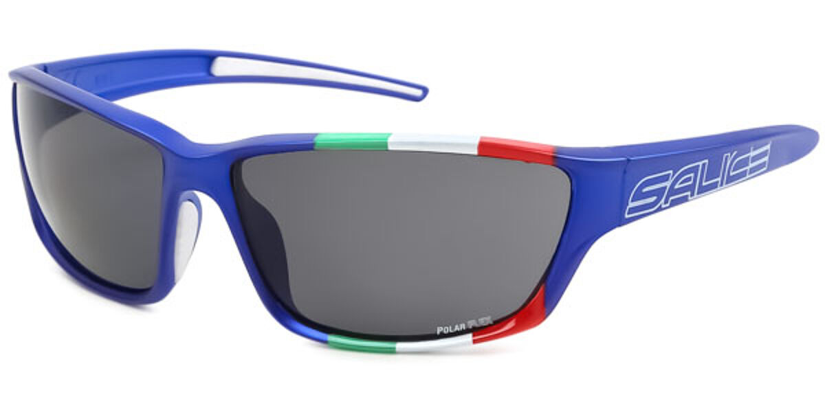 Salice 007 ITA Polarized BL/SMKP Sunglasses in Blue SmartBuyGlasses USA