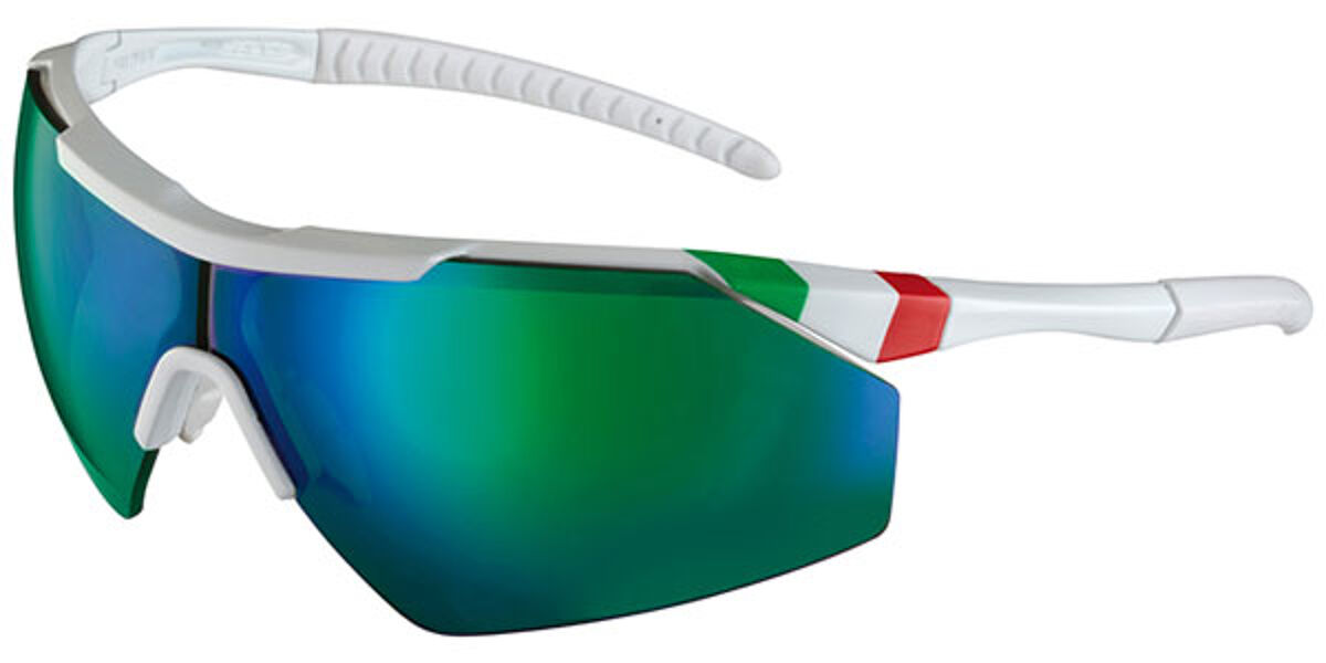 Salice 004 ITA RWP Polarized BIANCO/RW VERDE Sunglasses in White