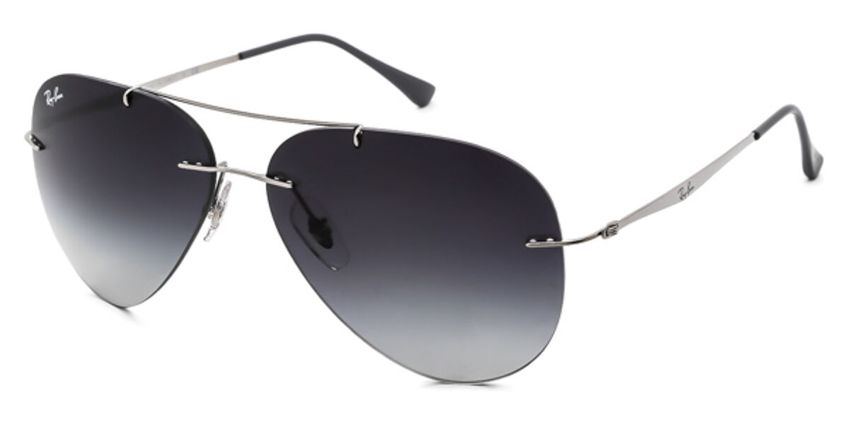 Ray-Ban Tech RB8055 Aviator Light Ray 159/8G Sunglasses in Silver |  SmartBuyGlasses USA