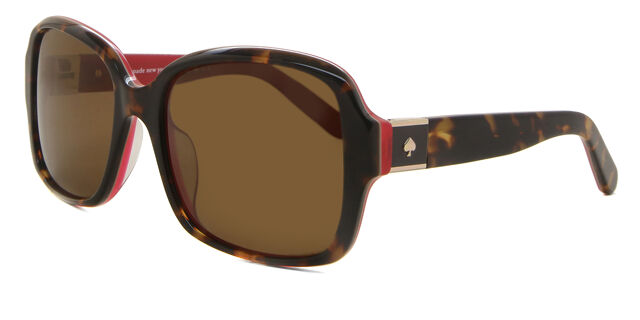 Kate Spade Tallulah Polarized Sunglasses Tortoise Shell & Gold XSJP VW Kate Spade Annora/P/S Polarized S0U/VW Square Tortoise  main image 4