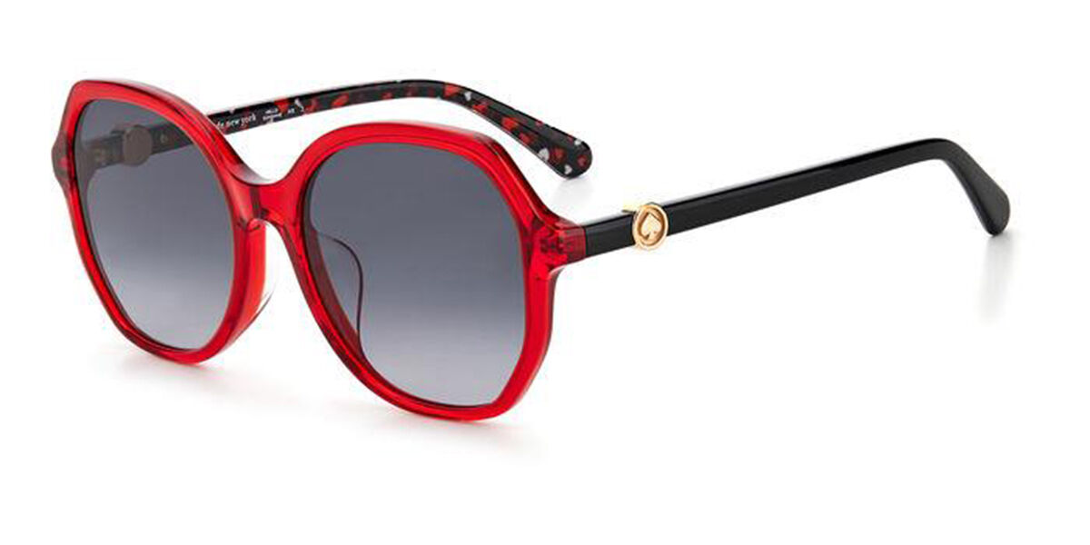 Kate Spade Lourdes/F/S Asian Fit C9A/9O Sunglasses in Transparent Red