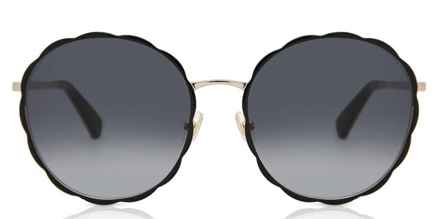Kate Spade Cannes/G/S 807/9O Round Black Gold Sunglasses  display picture 2