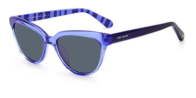 Kate Spade Transparent and Blue Oversized Sunglasses Kate Spade WENONA/G/S women Blue Squared Sunglasses  main image 2