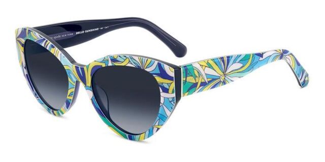 Kate Spade Paisleigh/S GF5/9O Cat Eye Pattern Blue Yellow On  display picture 1