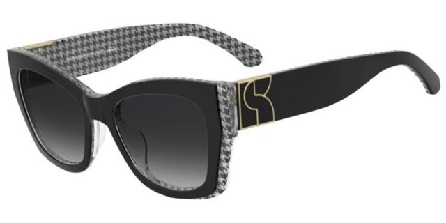 Kate Spade Black and White Sunglasses Kate Spade FLYNNIE/G/S 1EI BLKPTTGR Black/White Rectangular  main image 3
