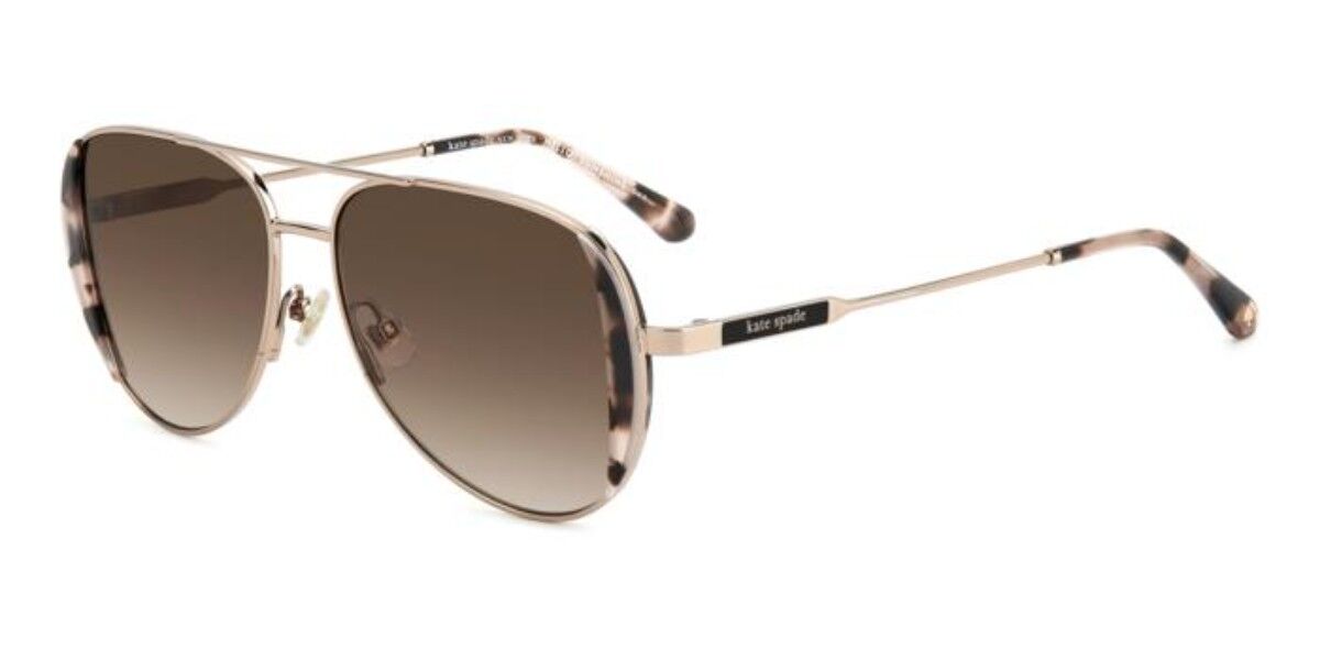 Kate Spade KS Navy/G/S Asian Fit 000/HA Women's Sunglasses Gold Size 53