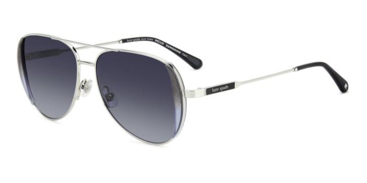 Kate Spade KS Navy/G/S Asian Fit KTV/9O Women's Sunglasses Silver Size 53