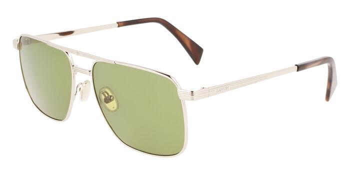 Lanvin White Sunglasses with Yellow Lenses Lanvin - Babe 50mm Rectangular Sunglasses in White at Nordstrom main image 3