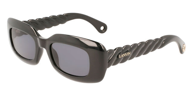 Lanvin Black Rectangular Sunglasses with Case Lanvin Black Rectangular Sunglasses Lanvin main image 4