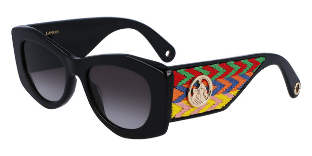 Lanvin LNV638S 001 Cat Eye Shiny Black Sunglasses  display picture 1