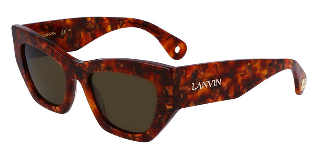 Lanvin LNV651S 730 Cat Eye Amber Tortoise Sunglasses 