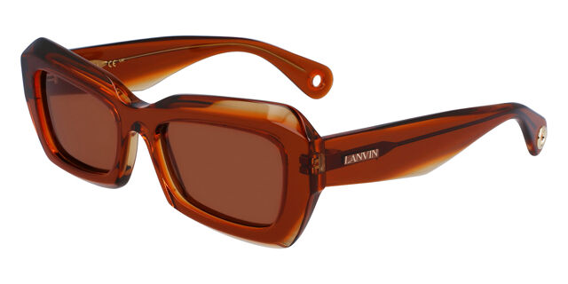 Lanvin LNV662S 729 Rectangle Transparent Amber Brown  display picture 3