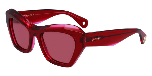 Lanvin LNV663S 605 Cat Eye Transparent Burgundy on Pink  display picture 1