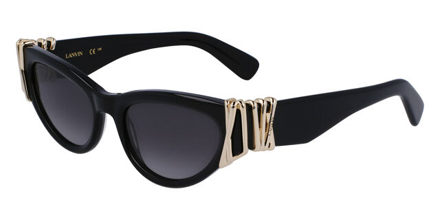 Lanvin LNV664S 001 Cat Eye Black/Gold Sunglasses  display picture 2