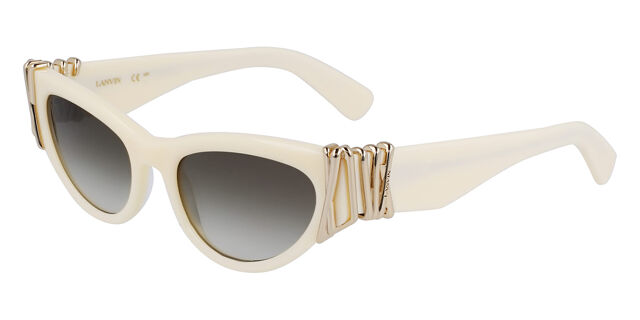 Lanvin LNV664S 103 Cat Eye White Ivory/Gold Sunglasses  display picture 3