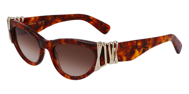 Lanvin LNV664S 730 Cat Eye Amber Tortoise/Gold Sunglasses  display picture 3