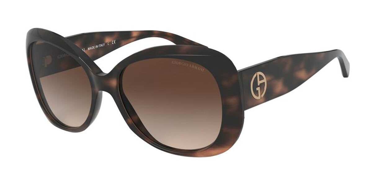 Giorgio Armani Giorgio Armani AR8132 Sunglasses Women Brown Butterfly 56mm New 100% Authentic 